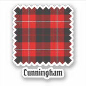 Clan Cunningham Tartan Aufkleber (Vorderseite)