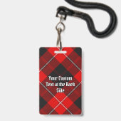 Clan Cunningham Tartan Ausweis (Rückseite mit Lanyard)