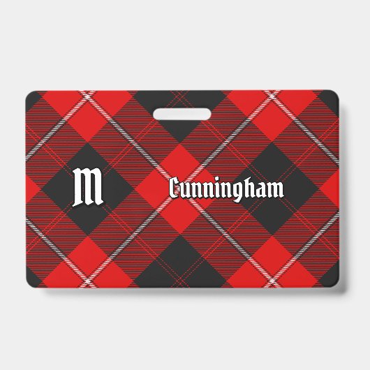 Clan Cunningham Tartan Ausweis (Vorderseite)