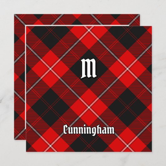 Clan Cunningham Tartan Einladung (Vorne/Hinten)