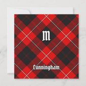 Clan Cunningham Tartan Einladung (Vorderseite)