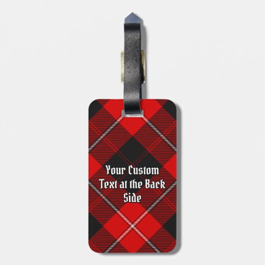Clan Cunningham Tartan Gepäckanhänger (Rückseite vertikal)
