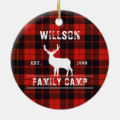 Clan Cunningham tartan kariert schottisches Muster Keramik Ornament (Hinten)