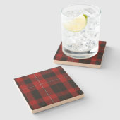 Clan Cunningham Tartan Kariert Stone Untersetzer (Seitenansicht)