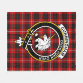 Clan Cunningham Tartan Karo Fleecedecke (Vorderseite (Horizontal))