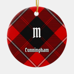 Clan Cunningham Tartan Keramik Ornament