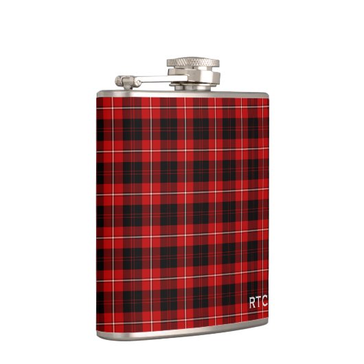 Clan Cunningham Tartan Mit Monogramm Flachmann (Rechts)