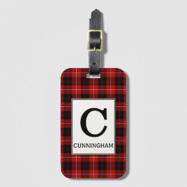 Clan Cunningham Tartan Mit Monogramm Gepäckanhänger