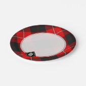 Clan Cunningham Tartan Pappteller (Schrägansicht)