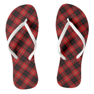 Clan Cunningham Tartan Red and Black Kariert Badesandalen