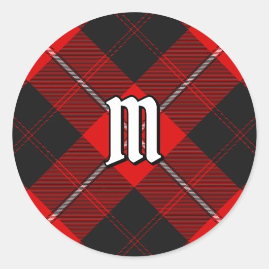 Clan Cunningham Tartan Runder Aufkleber (Vorderseite)