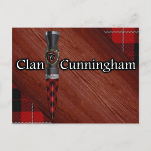 Clan Cunningham Tartan Sgian Dubh Klinge Postkarte