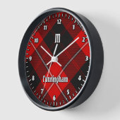 Clan Cunningham Tartan Uhr (Winkel)