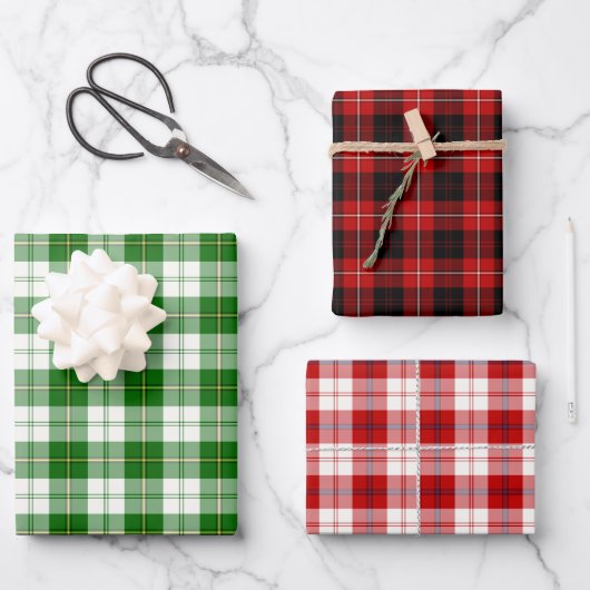 Clan Cunningham Tartan Variationen Geschenkpapier Set (Vorderseite)