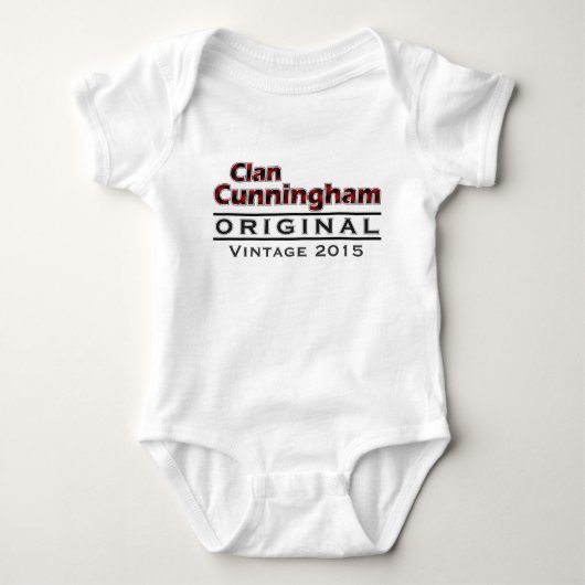Clan Cunningham Vintag anpassen Baby Strampler (Vorderseite)
