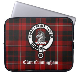 Clan Cunningham Wappen Abzeichen & Tartan Laptopschutzhülle
