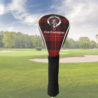 Clan Cunningham Wappen Abzeichen und Tartan Golf Headcover