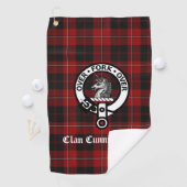Clan Cunningham Wappen Abzeichen und Tartan Golfhandtuch (Insitu)