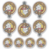 Clan Cunningham Wappen Sticker Set (Vorderseite)
