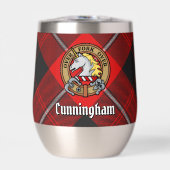 Clan Cunningham Wappen über Tartan (Vorderseite)