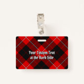 Clan Cunningham Wappen über Tartan Ausweis (Rückseite mit Klammer)