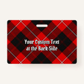 Clan Cunningham Wappen über Tartan Ausweis (Rückseite)