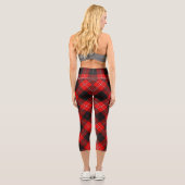 Clan Cunningham Wappen über Tartan Capri Leggings (Rückseite)