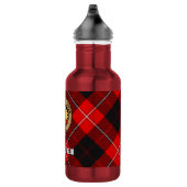 Clan Cunningham Wappen über Tartan Edelstahlflasche (Rechts)