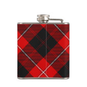 Clan Cunningham Wappen über Tartan Flachmann (Rückseite)