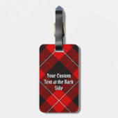 Clan Cunningham Wappen über Tartan Gepäckanhänger (Rückseite vertikal)
