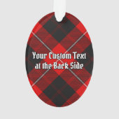 Clan Cunningham Wappen über Tartan Ornament (Rückseite)