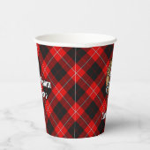 Clan Cunningham Wappen über Tartan Pappbecher (Rechts)
