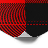 Clan Cunningham Wappen über Tartan Poster (Ecke)