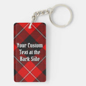 Clan Cunningham Wappen über Tartan Schlüsselanhänger (Rückseite)