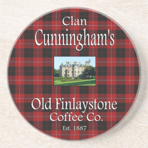 Clan Cunninghams alter Finlaystone Kaffee Co. Sandstein Untersetzer