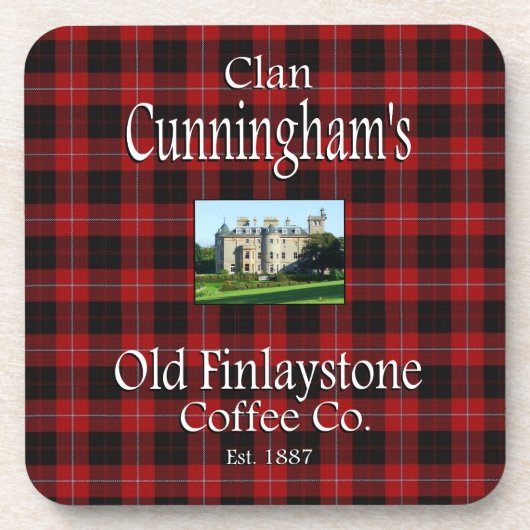 Clan Cunninghams Old Finlaystone Coffee Co. Getränkeuntersetzer (Vorderseite)