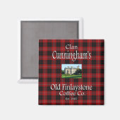 Clan Cunninghams Old Finlaystone Coffee Co. Magnet (Vorderseite/Rückseite)