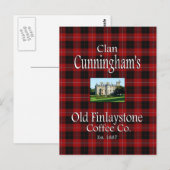 Clan Cunninghams Old Finlaystone Coffee Co. Postkarte (Vorne/Hinten)