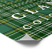 Clan Currie Colors of Scotland Tartan Poster (Ecke)