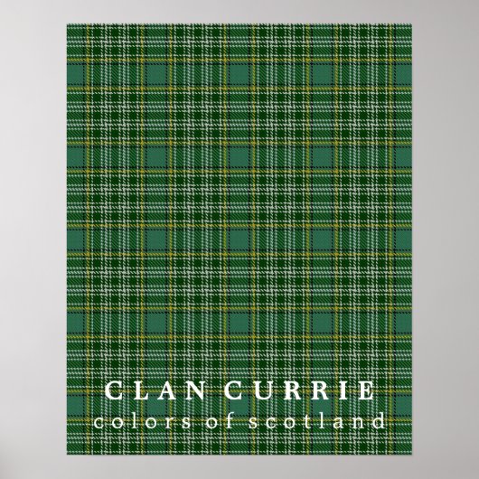 Clan Currie Colors of Scotland Tartan Poster (Vorne)