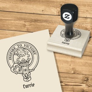 Clan Currie Lion Wappen Rubber Briefmarke Gummistempel