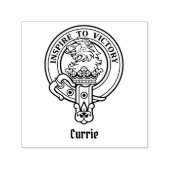 Clan Currie Lion Wappen Selbstfarbige Briefmarke Permastempel (Design)