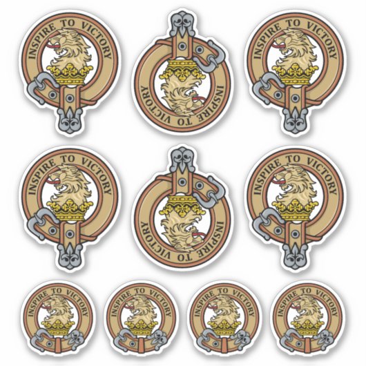 Clan Currie Lion Wappen Sticker Set (Vorderseite)