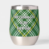Clan Currie Lion Wappen über Tartan (Rückseite)