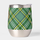 Clan Currie Lion Wappen über Tartan (Links)