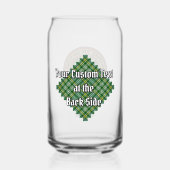 Clan Currie Lion Wappen über Tartan Dosenglas (Rückseite)