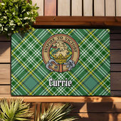 Clan Currie Lion Wappen über Tartan Fußmatte