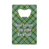 Clan Currie Lion Wappen über Tartan Geldbeutel Flaschenöffner (Rückseite)