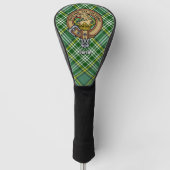 Clan Currie Lion Wappen über Tartan Golf Headcover (Vorderseite)