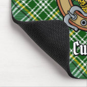 Clan Currie Lion Wappen über Tartan Mousepad (Ecke)